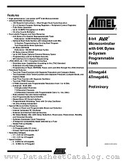 ATMEGA64-16AC datasheet pdf Atmel