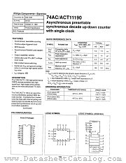 74AC11190N datasheet pdf Philips