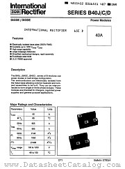B40C60 datasheet pdf International Rectifier