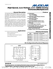 MAX4781EUE datasheet pdf MAXIM - Dallas Semiconductor