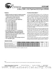CY7C1340F-166AC datasheet pdf Cypress