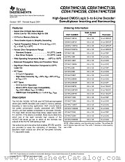 CD74HC138MTE4 datasheet pdf Texas Instruments