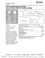 OPS690 datasheet pdf Optek Technology