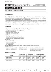 MSM514252A-10ZS datasheet pdf OKI electronic componets
