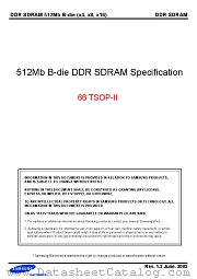 K4H511638B-UC/LB0 datasheet pdf Samsung Electronic