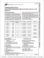COP920CH-XXX/WM datasheet pdf National Semiconductor