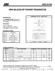 MSC1015M datasheet pdf Advanced Semiconductor