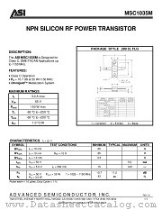 MSC1035M datasheet pdf Advanced Semiconductor