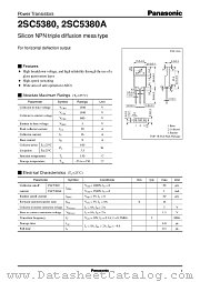 2SC5380A datasheet pdf Panasonic