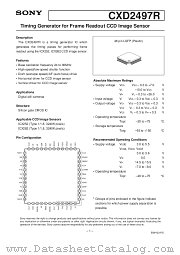ICX252 datasheet pdf SONY