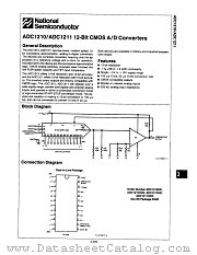 ADC1211 datasheet pdf National Semiconductor