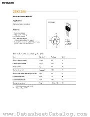 2SK1296 datasheet pdf Hitachi Semiconductor