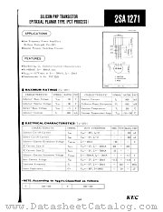 2SA1271 datasheet pdf Korea Electronics (KEC)