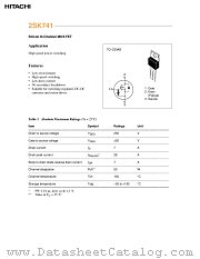 2SK741 datasheet pdf Hitachi Semiconductor