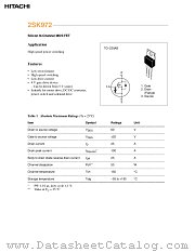 2SK972 datasheet pdf Hitachi Semiconductor