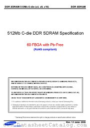 K4H511638C-ZLCC datasheet pdf Samsung Electronic