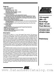 AT49SV12804-70TI datasheet pdf Atmel