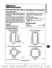 ADC1025 datasheet pdf National Semiconductor