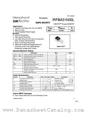 IRFBA31N50L datasheet pdf International Rectifier