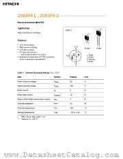2SK974S datasheet pdf Hitachi Semiconductor