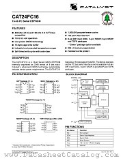 CAT24FC16RITE13REV-F datasheet pdf Catalyst Semiconductor