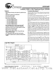 CY7C1347F-166AI datasheet pdf Cypress