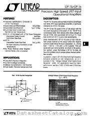 OP-16C datasheet pdf Linear Technology