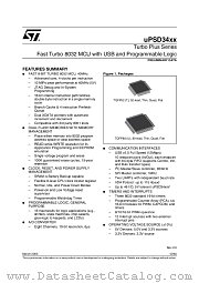 UPSD3423EV-40T6T datasheet pdf ST Microelectronics