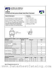 AOD434 datasheet pdf Alpha & Omega Semiconductor