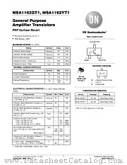 MSA1162YT1 datasheet pdf ON Semiconductor