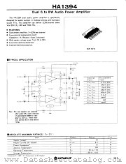 HA1394 datasheet pdf Hitachi Semiconductor