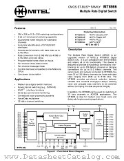 MT8986AC datasheet pdf Mitel Semiconductor