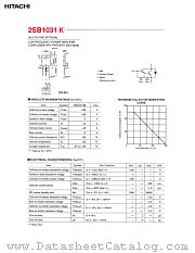 2SB1031K datasheet pdf Hitachi Semiconductor