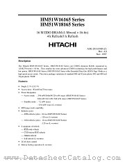 HM51W18165LJ-6 datasheet pdf Hitachi Semiconductor
