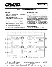 CS61582-IQ5 datasheet pdf Cirrus Logic
