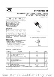 STP80NF03 datasheet pdf ST Microelectronics