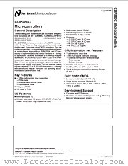COP882C-XXX/N datasheet pdf National Semiconductor