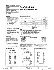 74ACT11181 datasheet pdf Philips
