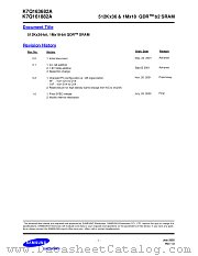 K7Q163682A datasheet pdf Samsung Electronic