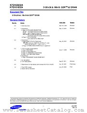 K7Q163652A datasheet pdf Samsung Electronic