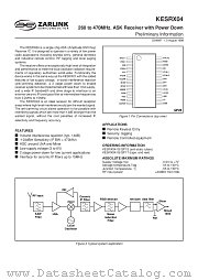 KESRX04QP1T datasheet pdf Zarlink Semiconductor