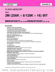MBM29F200BC-55PF datasheet pdf Fujitsu Microelectronics