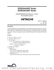 HM5165165FLTT-6 datasheet pdf Hitachi Semiconductor