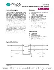 AAT3242ITP-QG-T1 datasheet pdf ANALOGIC TECH