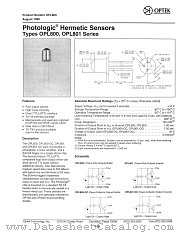 OPL801 datasheet pdf Optek Technology