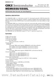 MSM6588 datasheet pdf OKI electronic componets