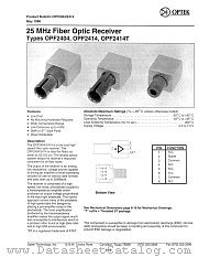 OPF2414T datasheet pdf Optek Technology