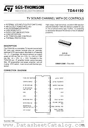 TDA4190A datasheet pdf ST Microelectronics