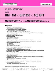 MBM29F800BA-70PFTN datasheet pdf Fujitsu Microelectronics