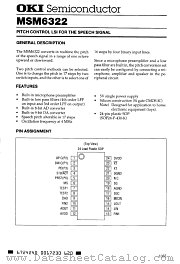 MSM6322 datasheet pdf OKI electronic componets